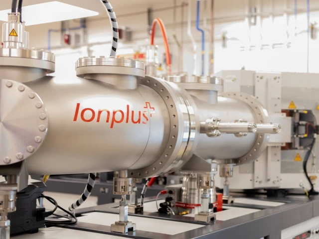 The Ionplus AMS radiocarbon instrument in the lab