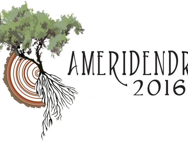 The elgant conference logo, turning the map of the Americas into a tree.