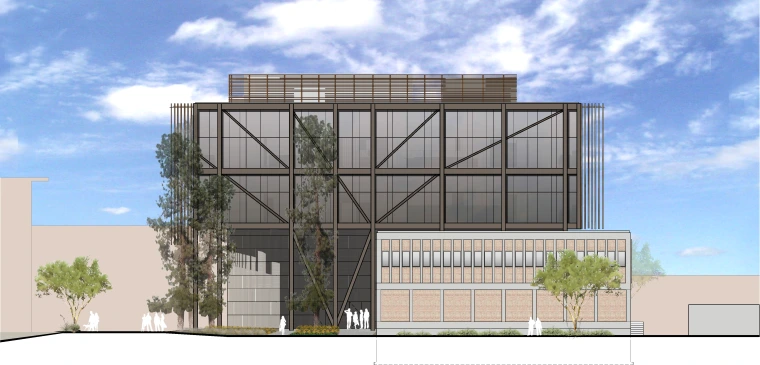 Realistic elevation drawing: N