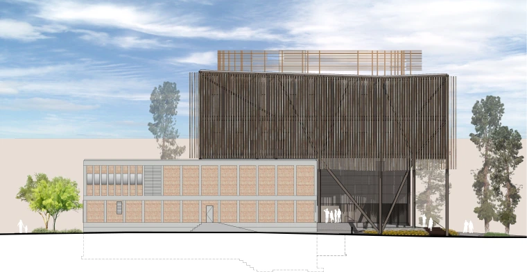 Realistic elevation drawing: W