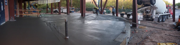 Panoramic view of the construction site: 21