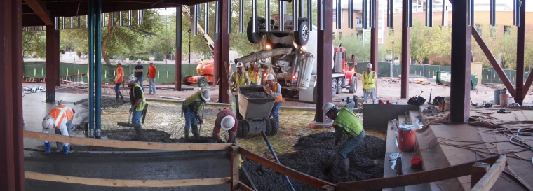 Panoramic view of the construction site: 23