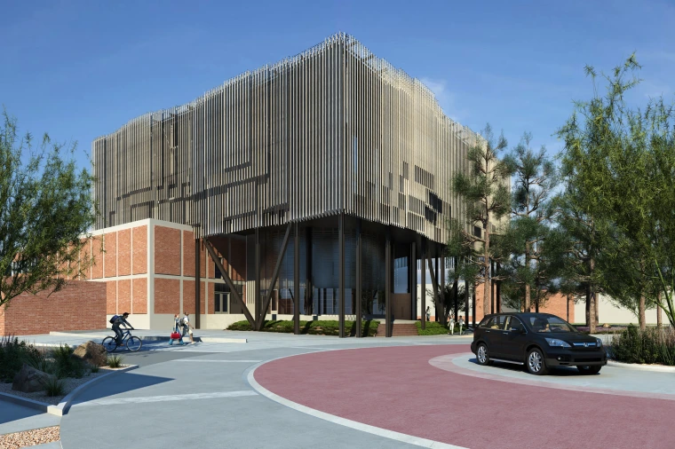 3D rendered image of the building: 2