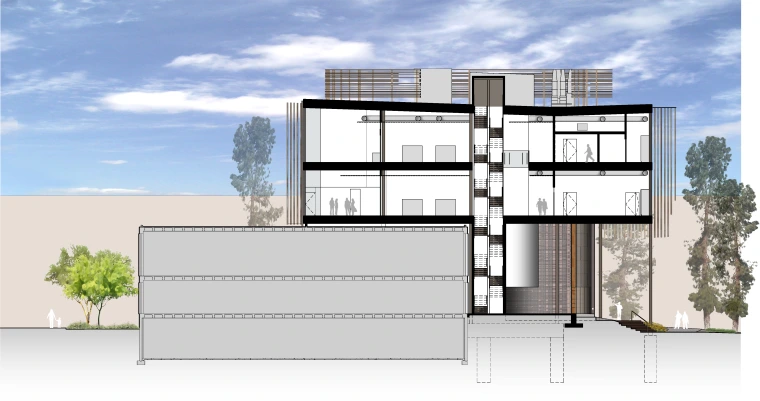 Section drawing: E