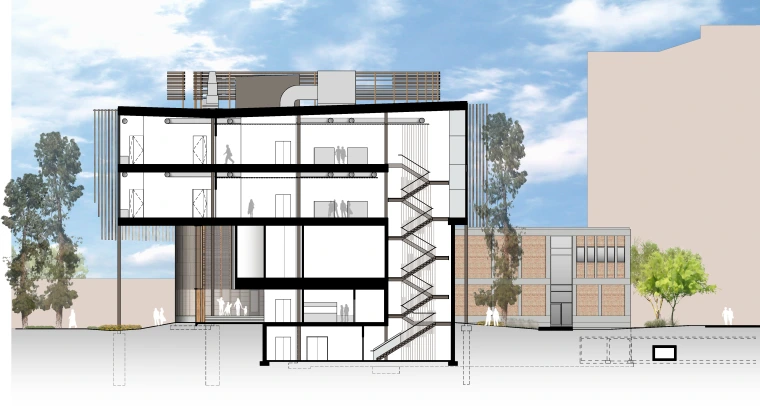 Section drawing: W